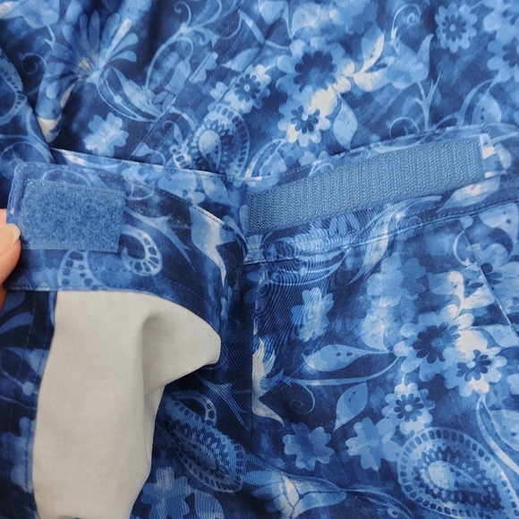 Ripskirt Hawaii Skirt Medium Blue Maxi Length 4 Wrap Floral Hawaiian Tropical - Picture 7 of 10